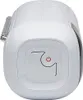 A white portable radio with a power button and a stylized graphic on the front. Podgląd zdjęcia produktu
