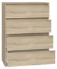 Topeshop M4 SONOMA, Dub, 4 zásuvka/zásuviek, Drevotrieskové Náhľad obrázku produktu 11