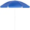A blue beach umbrella with a white pole against a white background. Produktbild-Vorschau