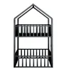 A black metal bunk bed with a house-shaped frame, shown against a white background. Anteprima dell’immagine prodotto