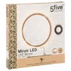 Lustro łazienkowe z oświetleniem LED, bambusowa rama, Ø 57 Podgląd zdjęcia produktu 5