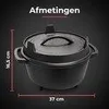 Grillx Dutch Oven 9 Liter inklusive Aufbewahrungshülle - Produktbild-Vorschau 5
