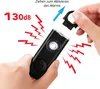 A hand holding a personal alarm device, with text and graphics indicating its features. Produktbild-Vorschau