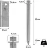 T-Hering 1 Stk. 30 cm aus Metall für harte Böden - extra Produktbild-Vorschau 3