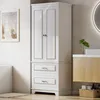 INONEFT, skříňka do koupelny, 157 cm, vysoká skříňka se 2 Náhled obrázku produktu 3