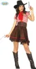A woman dressed in a cowgirl costume holding toy guns. Náhled obrázku produktu