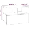 Nachttisch 2Stk. Hängend Grau Sonoma 40x31x27 cm Produktbild-Vorschau 7