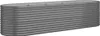 A long, grey, corrugated metal raised garden bed is shown against a white background. Anteprima dell’immagine prodotto