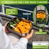 Blockhütte RVS lunchbox 1400 ml grote broodtrommel 3 vakjes Productafbeelding-voorbeeld 2
