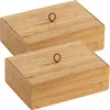 WENKO 2er Set Bambus Organizer TERRA Box Aufbewahrung mit Produktbild-Vorschau 1