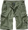 A pair of olive green cargo shorts is shown from the front against a white background. Náhled obrázku produktu