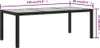 vidaXL Zahradní stůl černý 190x90x75 cm Tvrzené sklo Poly Náhled obrázku produktu 5
