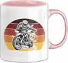 Motorrad Dirt-Bike Vintage Retro Tasse Geschenk Produktbild-Vorschau 1