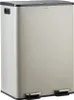 CASABEL Poubelle Tri Selectif 60L, 2x30L Acier INOX GRIS, Voir les images du produit 1