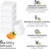 Collage of product refill packs with illustrative icons and text describing features. Produktbild-Vorschau
