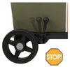 Bollerwagen faltbar mit drehbaren Rädern - khaki grün - 50 Produktbild-Vorschau 3