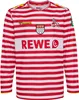 A long-sleeved jersey with red and white horizontal stripes. Produktbild-Vorschau