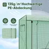 Sekey 200 x 77 x 170 cm Foliengewächshaus Schrägdach, Produktbild-Vorschau 6