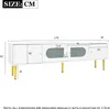 Sweiko Eleganter 170x35x50cm TV-Schrank – Weißer Korpus mit Produktbild-Vorschau 9