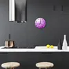 Glasuhr Wanduhr Küchenuhr Echt-Glas 30fi cm Blumen Kunst Produktbild-Vorschau 3