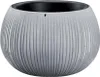 Obal na květináč BETON BOWL 2v1 plastový matný šedý Náhled obrázku produktu 14