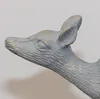 Rentier Figur, weiblich, Aluminium, Grau-gold, Tierfiguren Produktbild-Vorschau 2