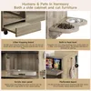 A collage of images showcasing the features of a cat furniture sideboard. Náhľad obrázku produktu