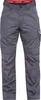 A pair of gray work pants shown from the front against a white background.