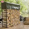 Kaminholzregal Außen aus Stahl, schwarz, Brennholzregal mit Produktbild-Vorschau 3
