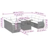 10-tlg. Garten-Sofagarnitur mit Kissen Beige Poly Rattan, Produktbild-Vorschau 11