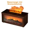 An electronic fireplace with simulated flames and logs. Produktbild-Vorschau