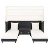 Ausziehbares 3-Sitzer-Schlafsofa mit Dach Poly Rattan Produktbild-Vorschau 5
