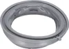 A gray washing machine door seal is shown against a white background. Produktbild-Vorschau