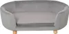 A light gray pet sofa with wooden legs on a white background. Produktbild-Vorschau