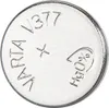 A close-up, top-down view of a silver coin-shaped battery. Anteprima dell’immagine prodotto