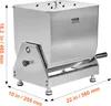 A stainless steel meat mixer with dimensions indicated. Podgląd zdjęcia produktu