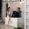 Keter Gartenbox "Northwood" 623L - Weiß - 155x72x70 cm - Produktbild-Vorschau 3