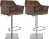 CLP 2er Set Barhocker Damaso Samtbezug drehbar und Produktbild-Vorschau 1