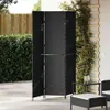 vidaXL Raumteiler Schwarz 146 x 180 cm Poly-Rattan Produktbild-Vorschau 2