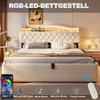 Merax Polsterbett 180x200cm mit LED Kopfteil und Produktbild-Vorschau 5