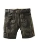 MADDOX Kurze Lederhose "Ammersee" mit Gürtel | Antik Smoke Produktbild-Vorschau 8
