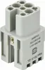 A close-up studio shot of a gray electrical connector. Produktbild-Vorschau