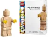 A wooden LEGO minifigure and its packaging. Voir les images du produit