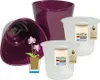MePla - 2 Stück - Orchideenübertopf Dreieck ø 14 Pflaume + Produktbild-Vorschau 1