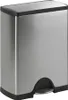 A silver and black rectangular pedal bin. Anteprima dell’immagine prodotto