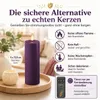 Candela LED Deluxe Homeart con funzione timer viola scuro Anteprima dell’immagine prodotto 5