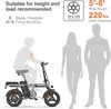 E-bike skládací kola elektrické kolo, 14" pneumatiky e-bike Náhled obrázku produktu 7