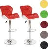 Two red and white bar stools are displayed against a white background, with swatches of other available colors shown on the right. Anteprima dell’immagine prodotto