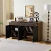 Credenza Merax con 4 ante nere, cassettiera con 2 cassetti, Anteprima dell’immagine prodotto 3