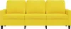 vidaXL Canapé 3 places jaune clair 180 cm Tissu Voir les images du produit 4
